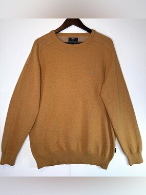 FYNCH HATTON Supersoft Cotton Crew Neck Sweater men’s‎ size XXL preppy, Wheat